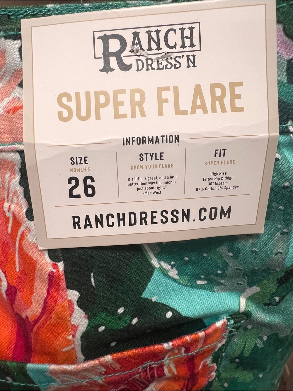 Ranch Dress’n Super Flare size 26x36 - Picture 3 of 3